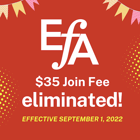 EFA Eliminates $35 Join Fee Effective September 1, 2022