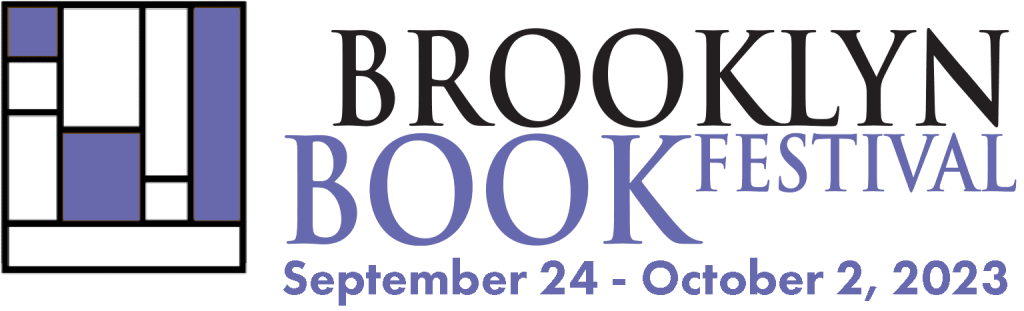 Black and purple Brooklyn Book Fest logo