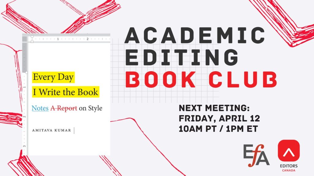 Come Discuss “Every Day I Write the Book,” a Must-Read for Academic Editors